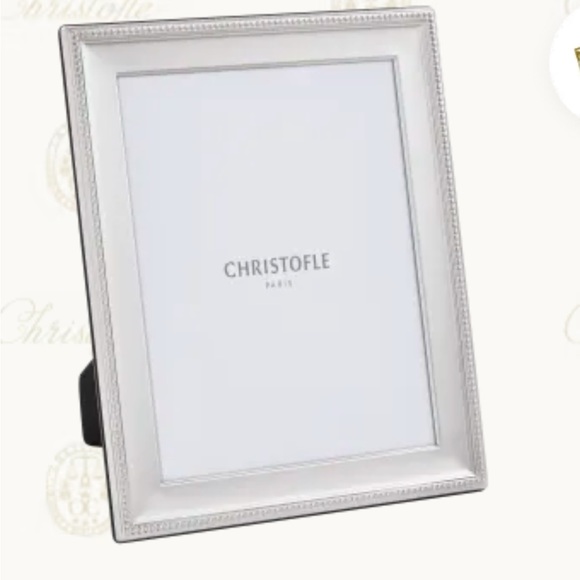 Christofle Perels collection silver plated picture frame holds 5”x7” photo - Picture 1 of 5